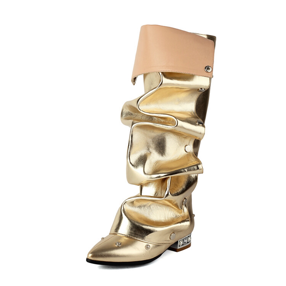 Street Fashion Runway - Knee-High Boots Women Sexy Fashion Pleated