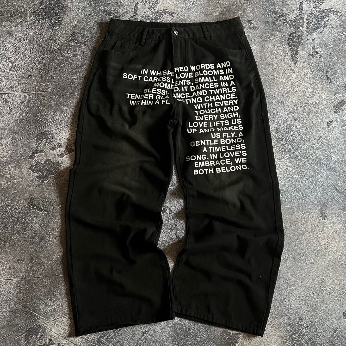 American Pattern Letter Jeans  - Street Fashion Men avis et prix