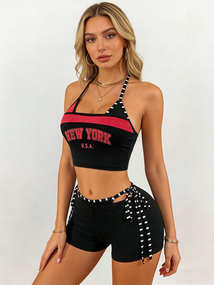 2026 New 2-piece Y2K Halter Um - Street Fashion New York 2026 avis et prix