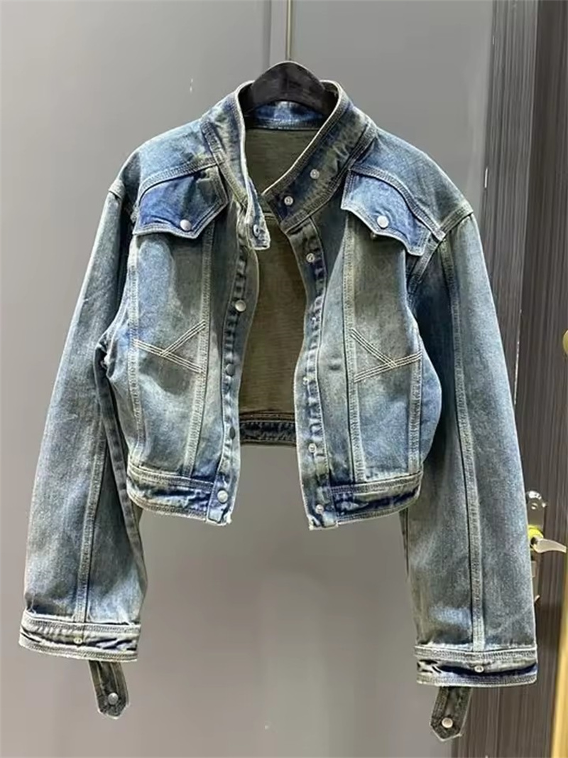 Vintage Short Denim Jacket Wom - Street Fashion Jeans Women avis et prix