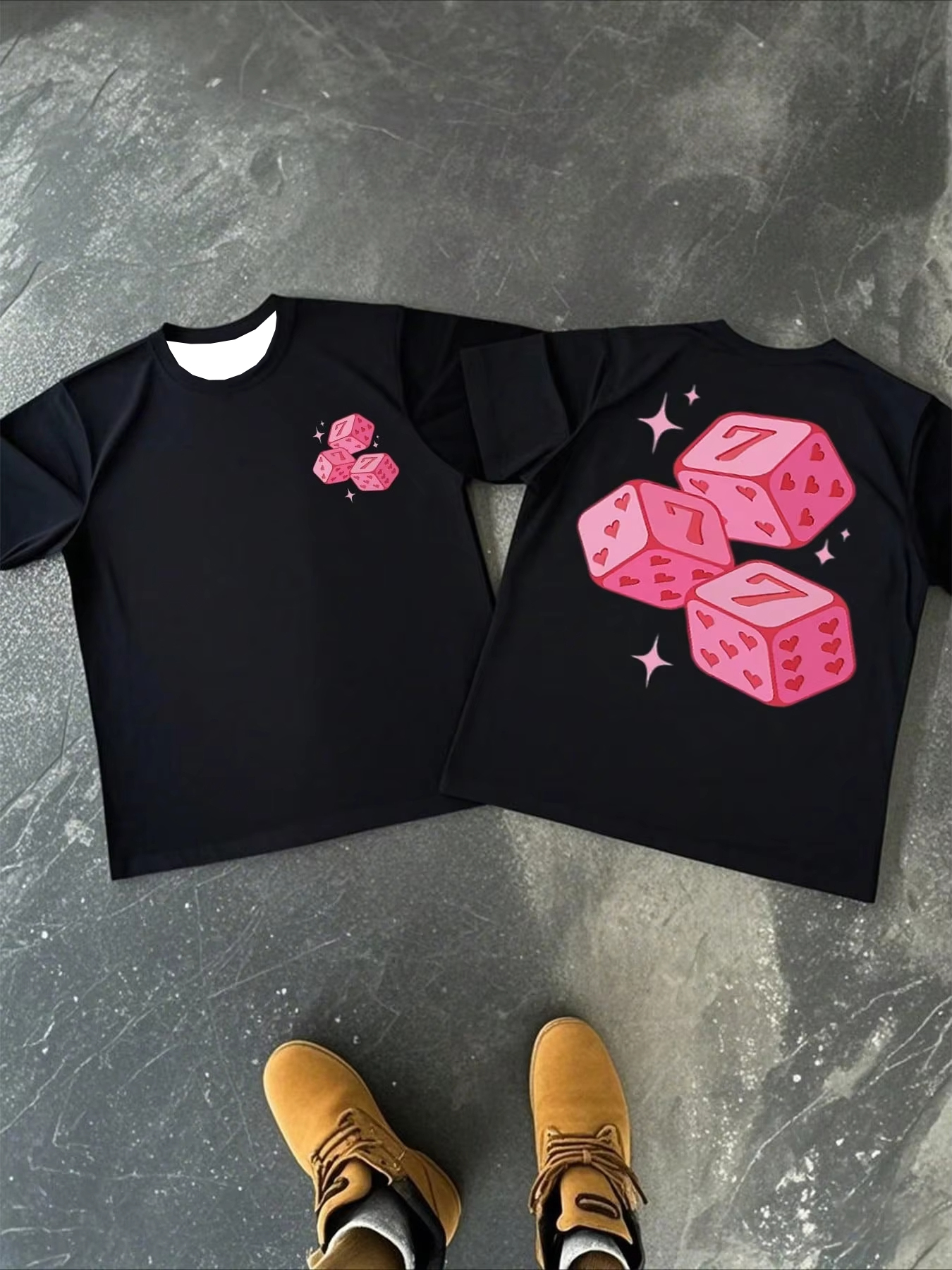 Summer Fashion Pink Dice Patte - Street Fashion Couple avis et prix