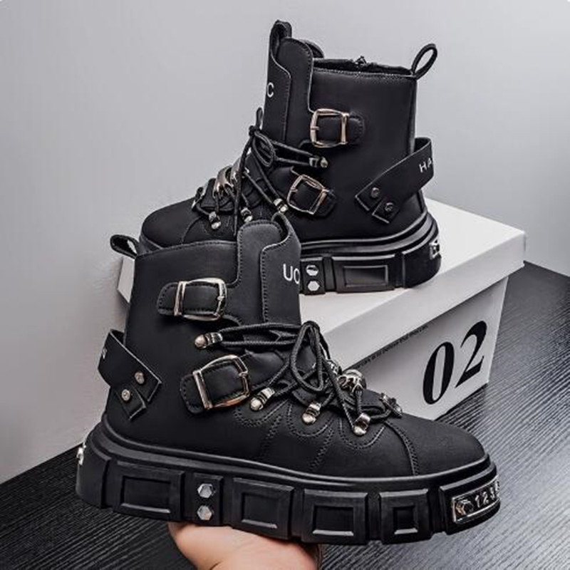Luxury Rivet Black High top Sn - Street Fashion Designer avis et prix
