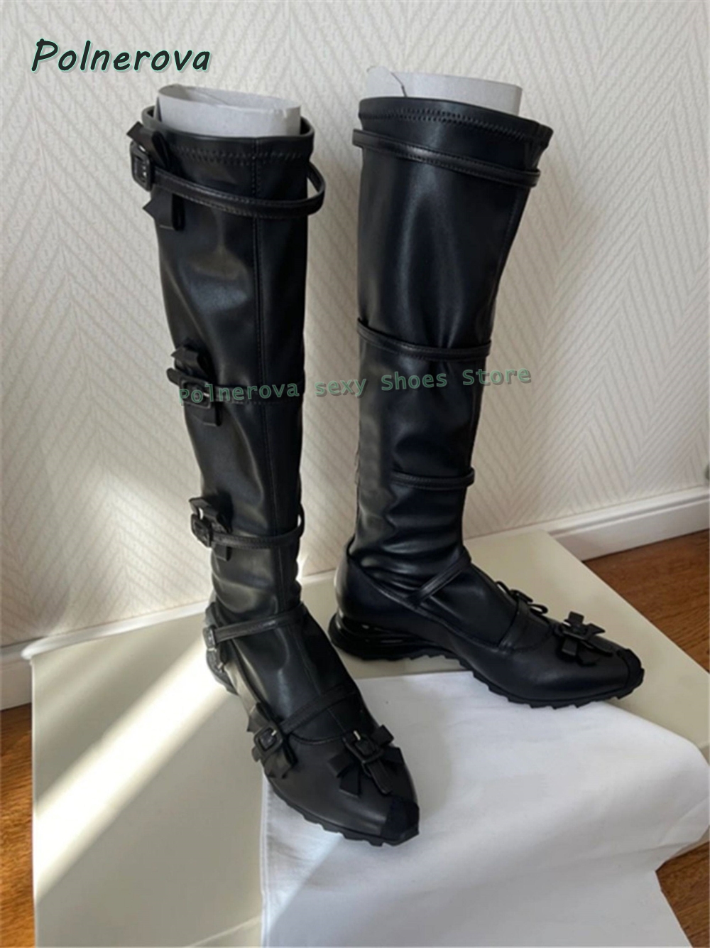 Black Bowknot Fashion Long Boo - Street Fashion Girl avis et prix