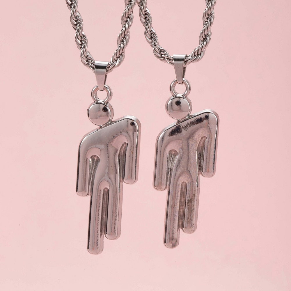 2Pcs Hip Hop Stainless Steel S - Fashion Street Singapore avis et prix