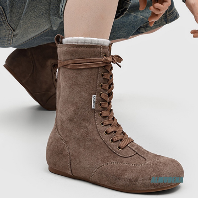 Men's Suede Mid-Calf Lace-Up B - Street Fashion Winter 2026 avis et prix