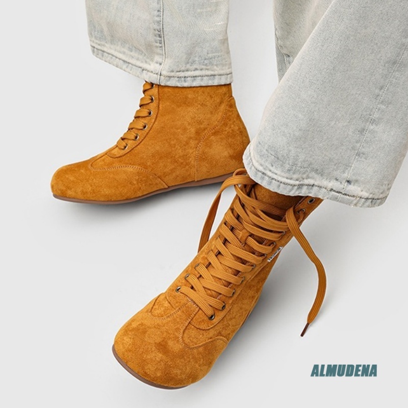 Men's Suede Mid-Calf Lace-Up B - Street Fashion Winter 2026 avis et prix