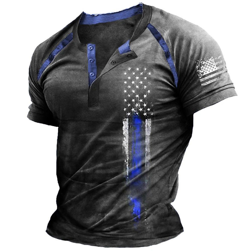 Funny 3D American Flag Print M - Street Fashion Men avis et prix