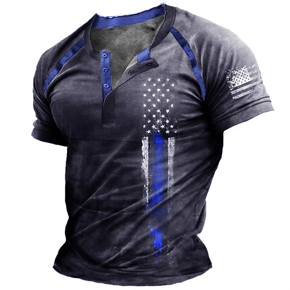 Funny 3D American Flag Print M - Street Fashion Men avis et prix