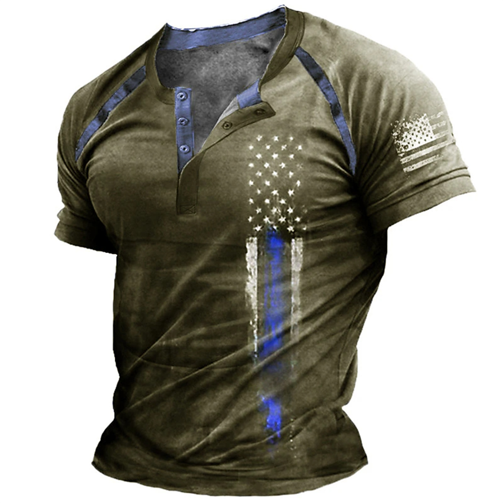 Funny 3D American Flag Print M - Street Fashion Men avis et prix