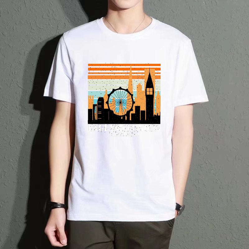 Men's Black Round-Neck Short-S - Street Fashion In London avis et prix