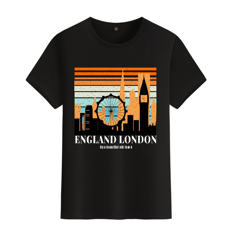 Men's Black Round-Neck Short-S - Street Fashion In London avis et prix