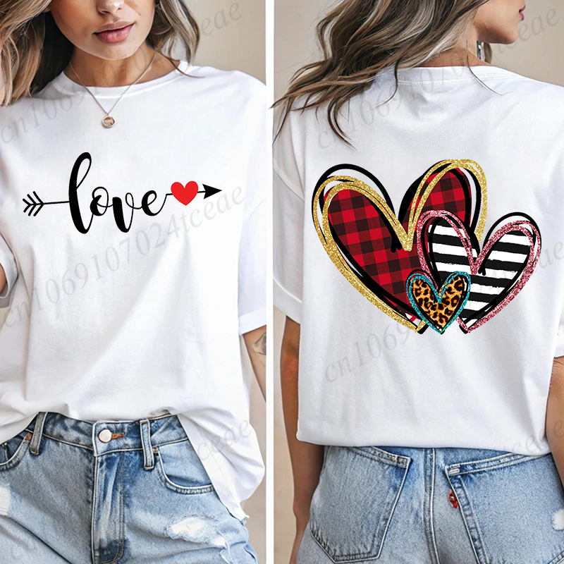 Women T-Shirts Street Valentin - Street Fashion Couple avis et prix