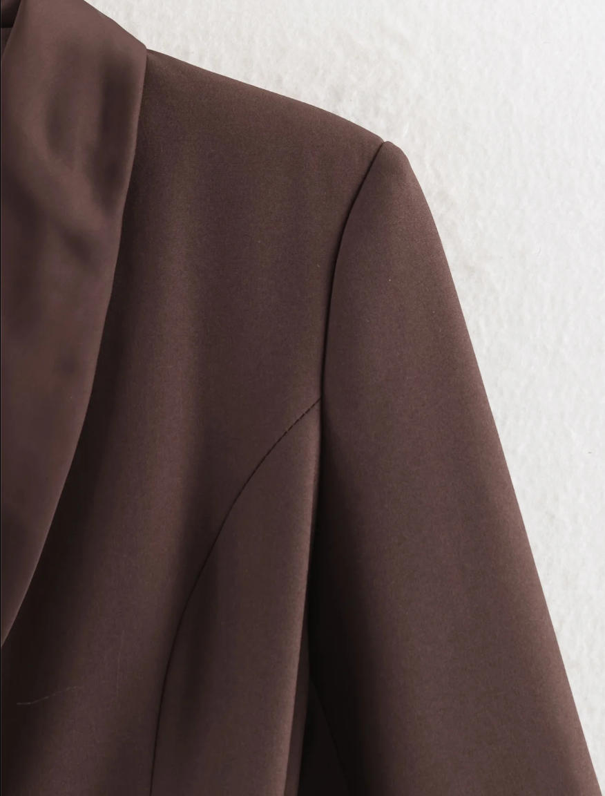 Coffee Brown Blazer Women 2026 - Street Fashion Winter 2026 avis et prix