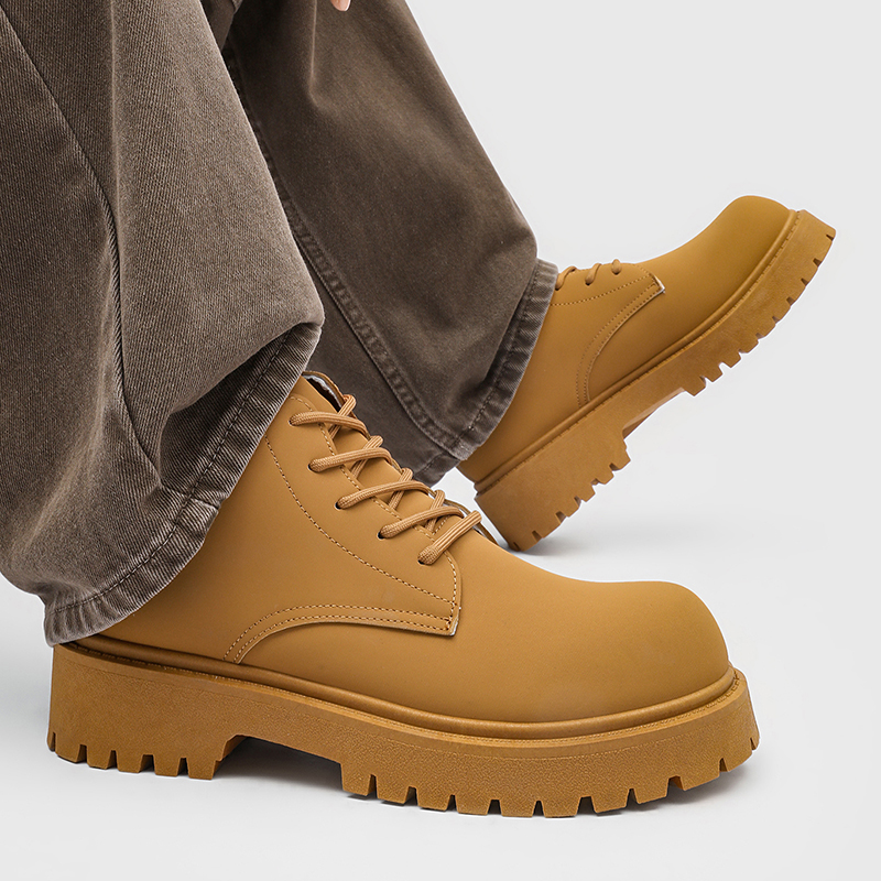 100%Genuine Leather Mens Boots - Street Fashion Designer avis et prix