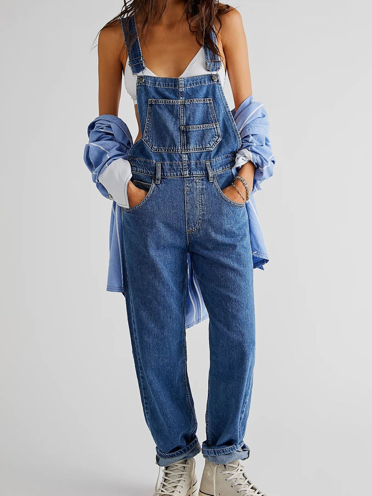 Blue Denim Overalls Jumpsuit R - Street Fashion Jeans Women avis et prix
