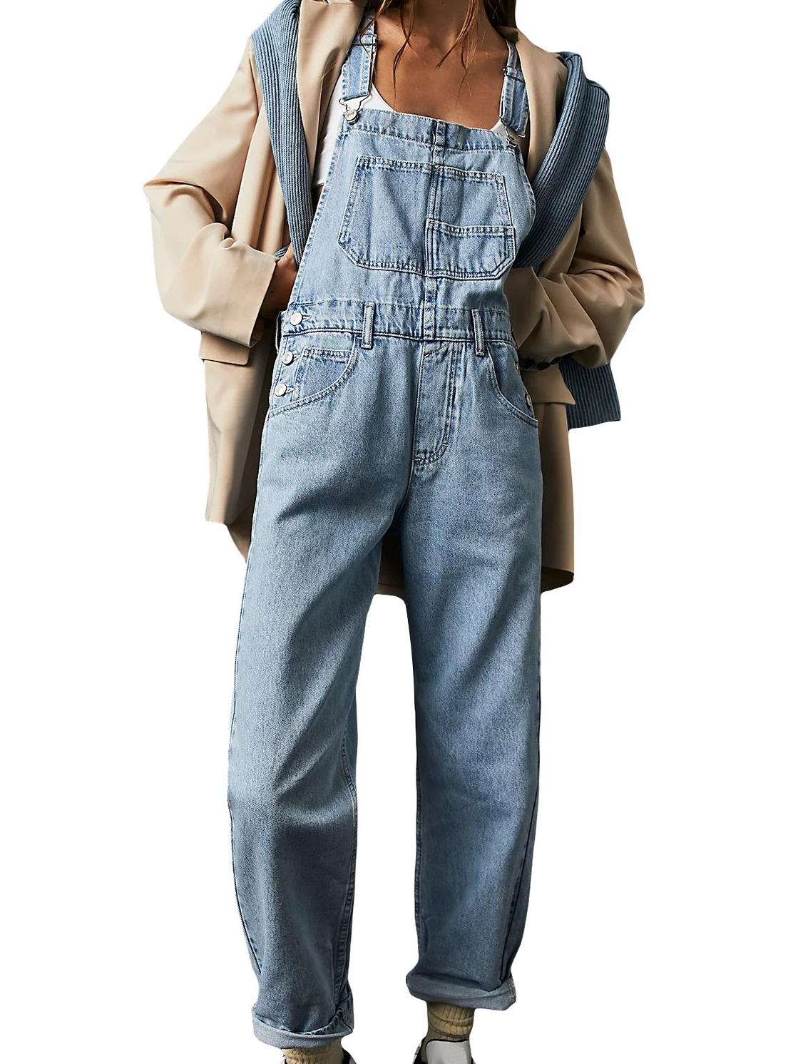 Blue Denim Overalls Jumpsuit R - Street Fashion Jeans Women avis et prix