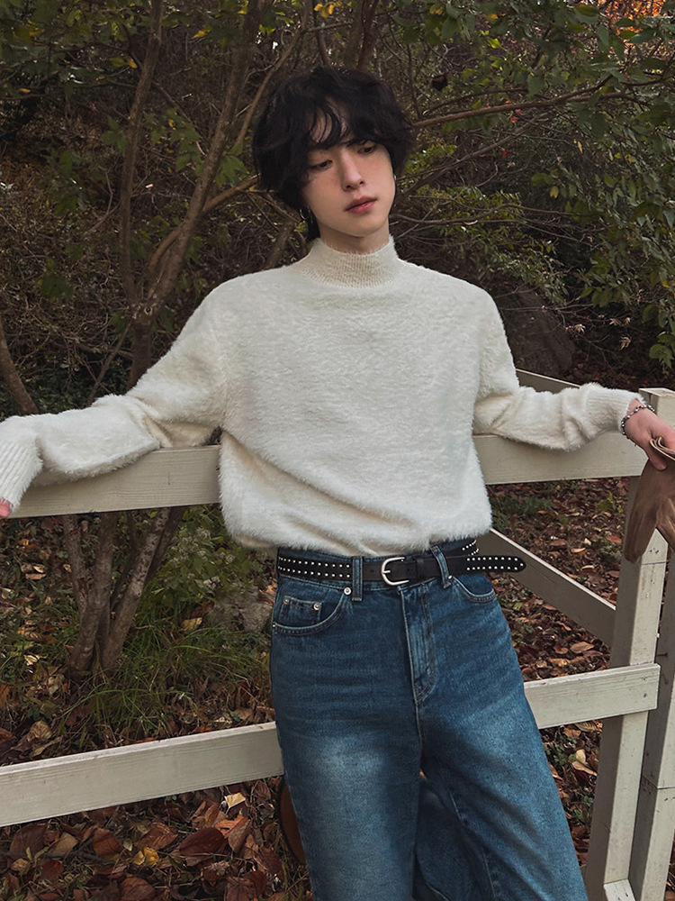 Fur Collar Pullovers Rock Mens - Street Fashion In London avis et prix