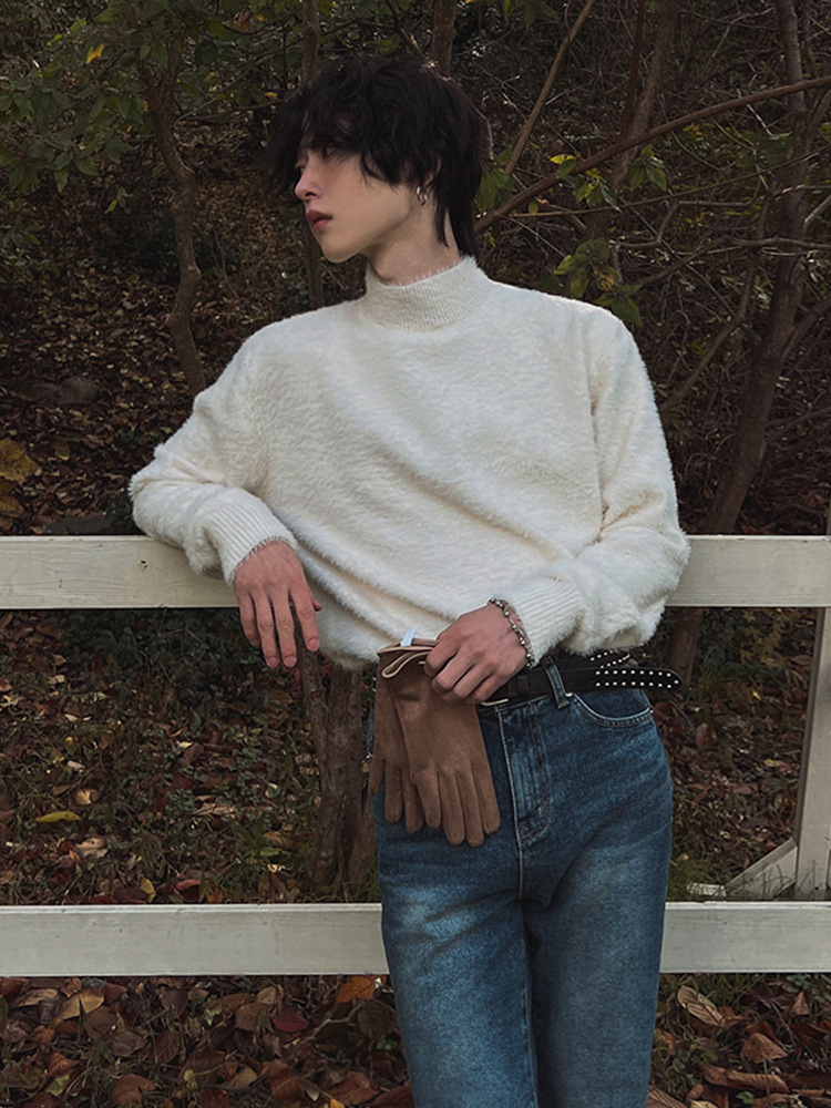 Fur Collar Pullovers Rock Mens - Street Fashion In London avis et prix