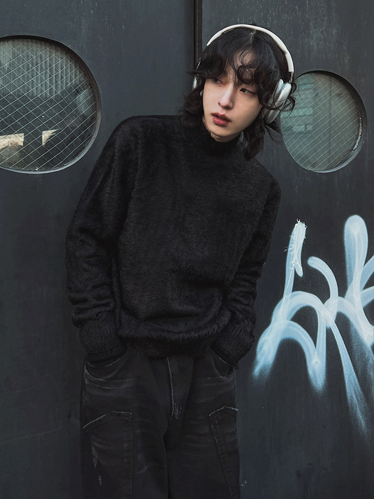 Fur Collar Pullovers Rock Mens - Street Fashion In London avis et prix