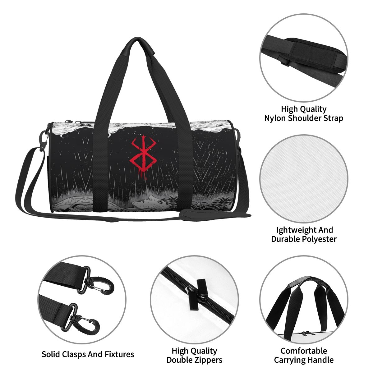 Japan Anime Bereserk Gym Bag F - Street Fashion Couple avis et prix