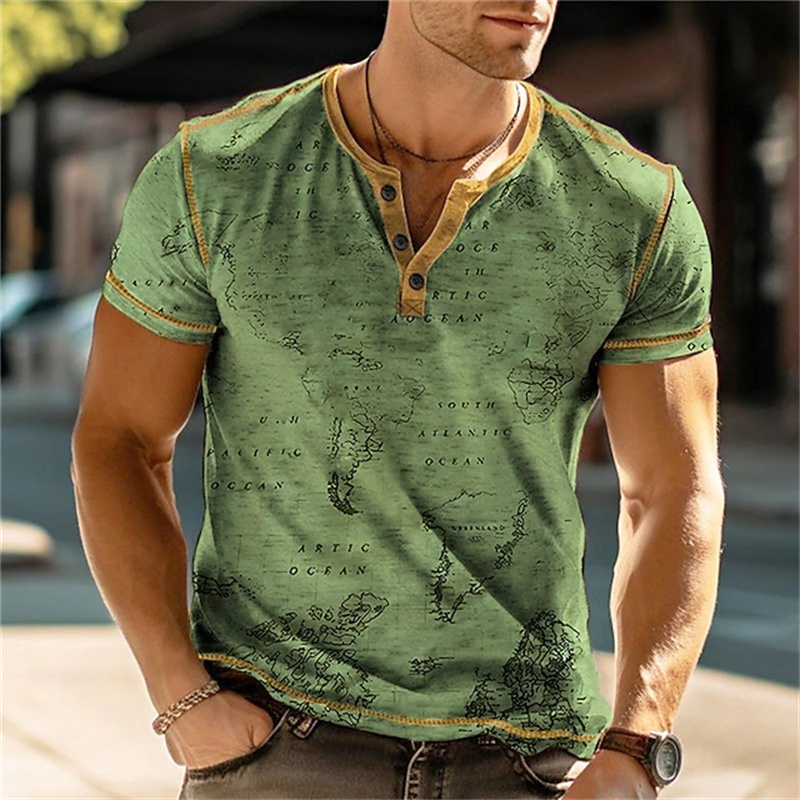Men's Henry Shirts Funny 3D Pr - Street Fashion Men avis et prix