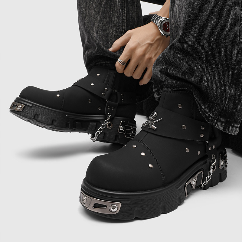 Rock Punk Metal Patchwork Moto - Street Fashion Designer avis et prix