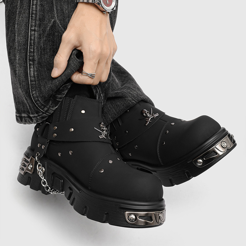 Rock Punk Metal Patchwork Moto - Street Fashion Designer avis et prix