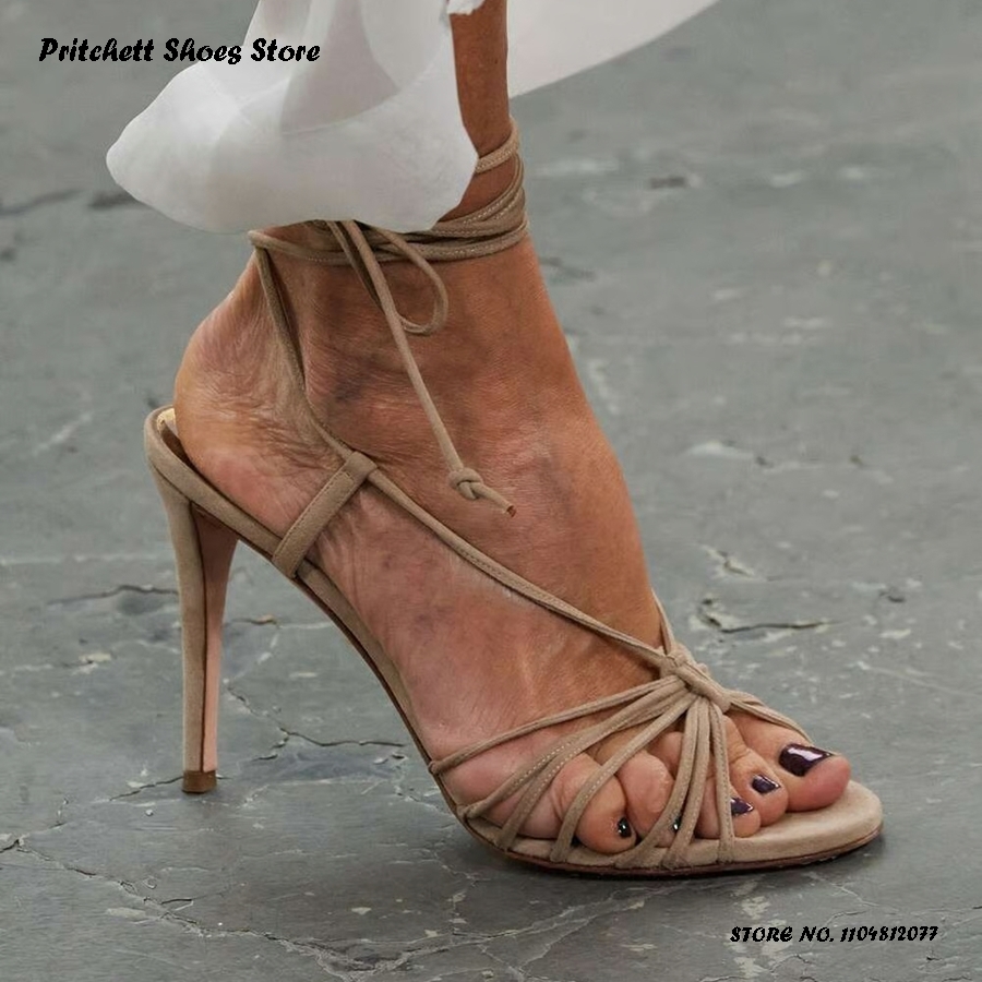 Women's Knotted Leather Strapp - Street Fashion Runway avis et prix