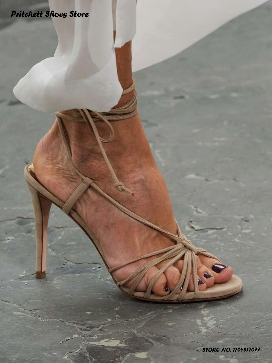 Women's Knotted Leather Strapp - Street Fashion Runway avis et prix