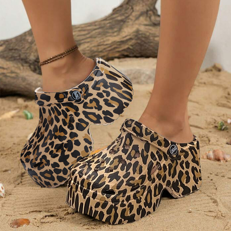 Leopard Platform Clogs for Wom - Street Fashion Girl avis et prix