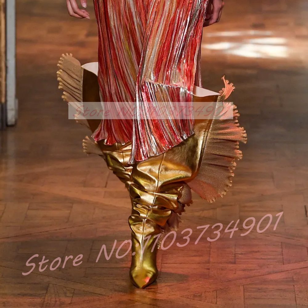 Ruffles Tulle Slouchy Sock Sty - Street Fashion Runway avis et prix
