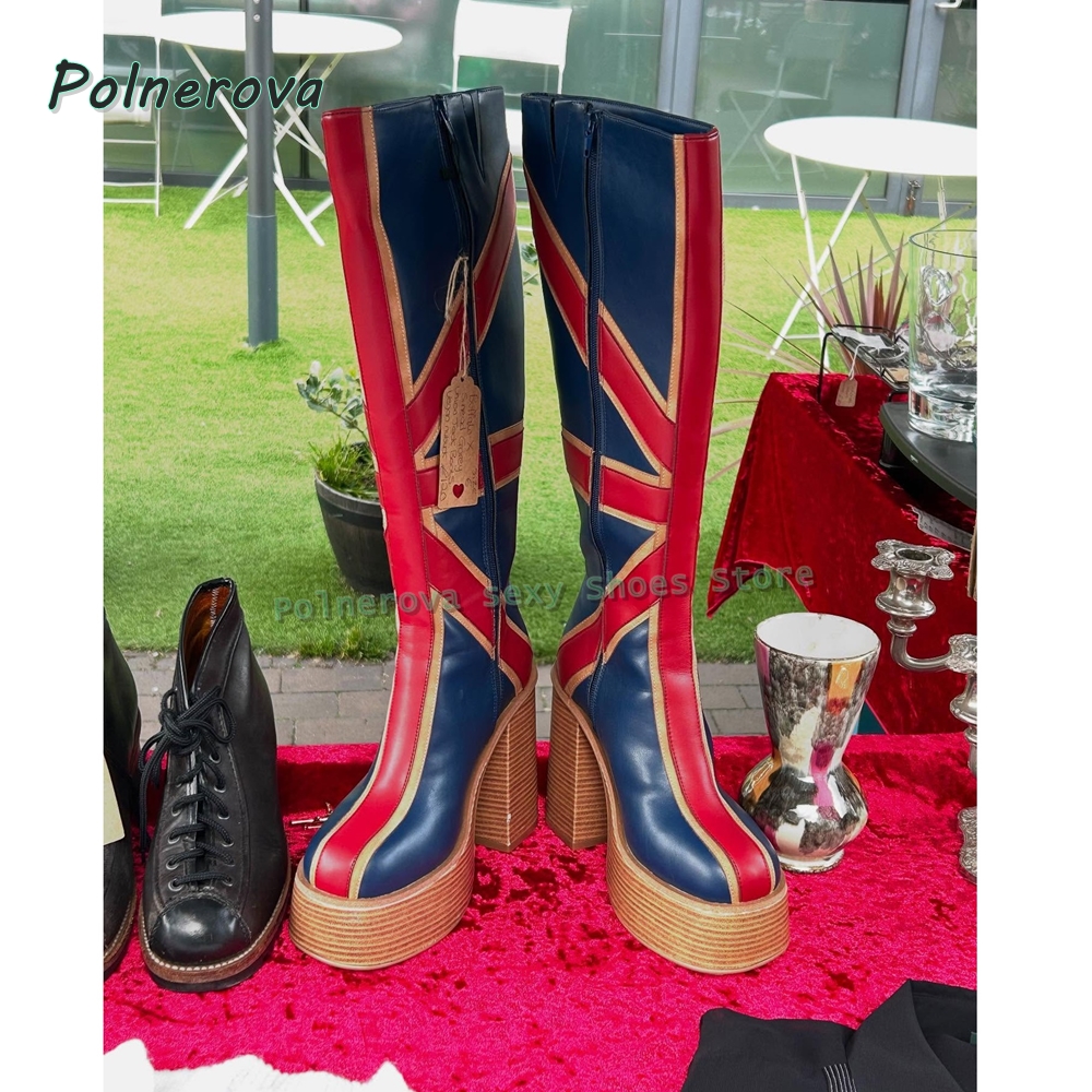 Union Jack Platform Fashion Bo - Street Fashion Girl avis et prix
